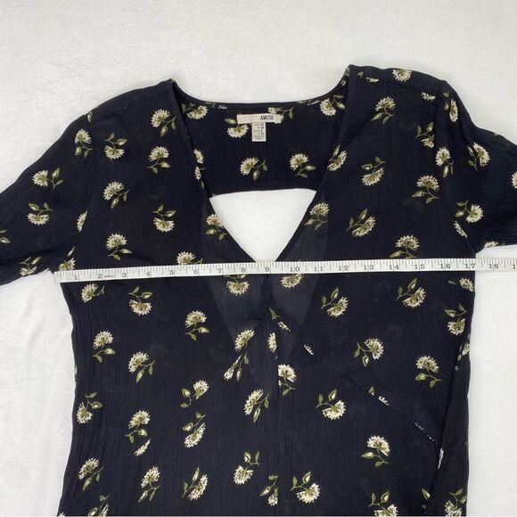 Amuse Society Talis Black Floral Print Swing Dress Size Extra Small - Picture 15 of 16